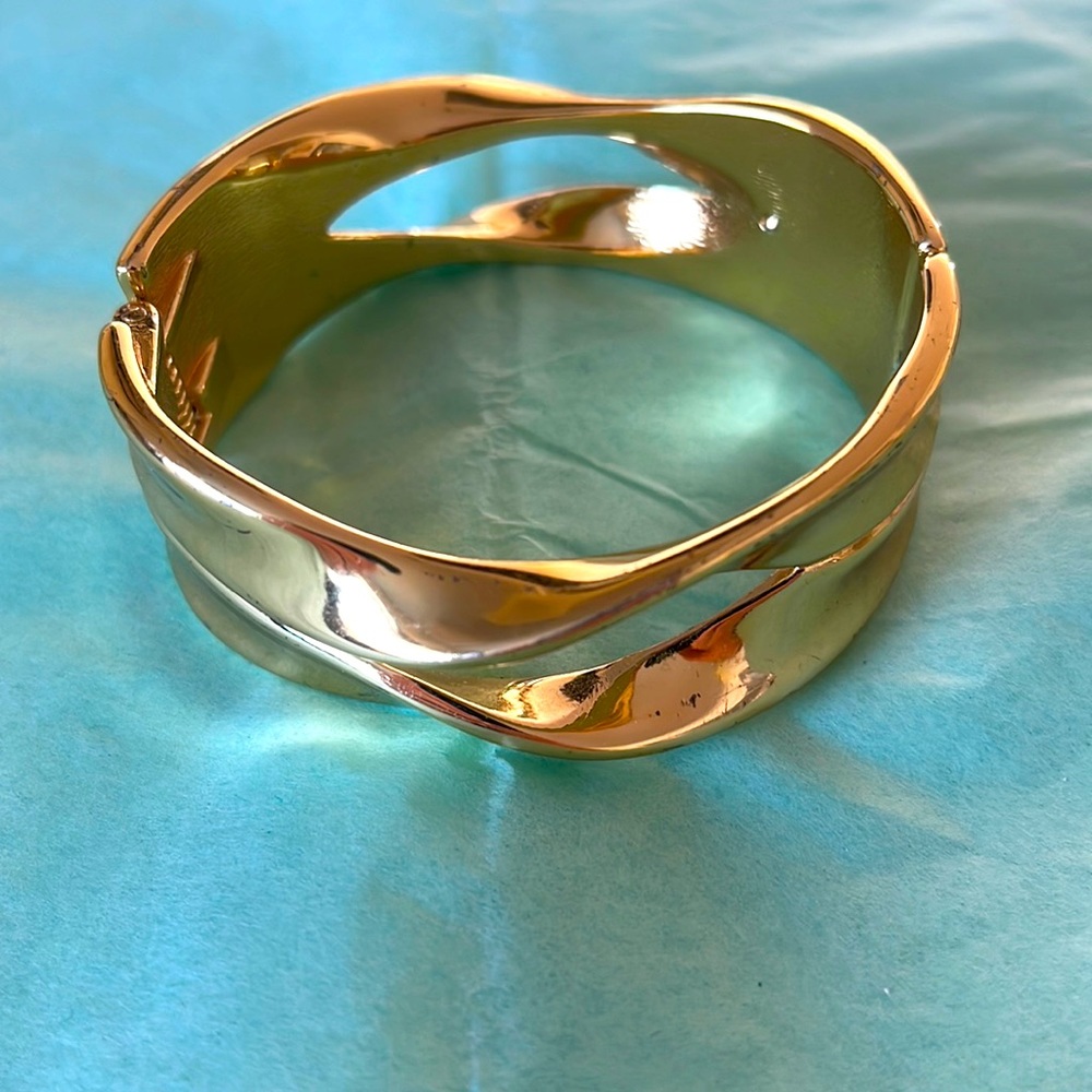 Gold Plated Cuff Bangle (not real gold)